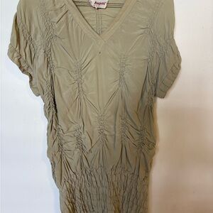 Vintage Laura Biagiotti Ruched V-Neck Top